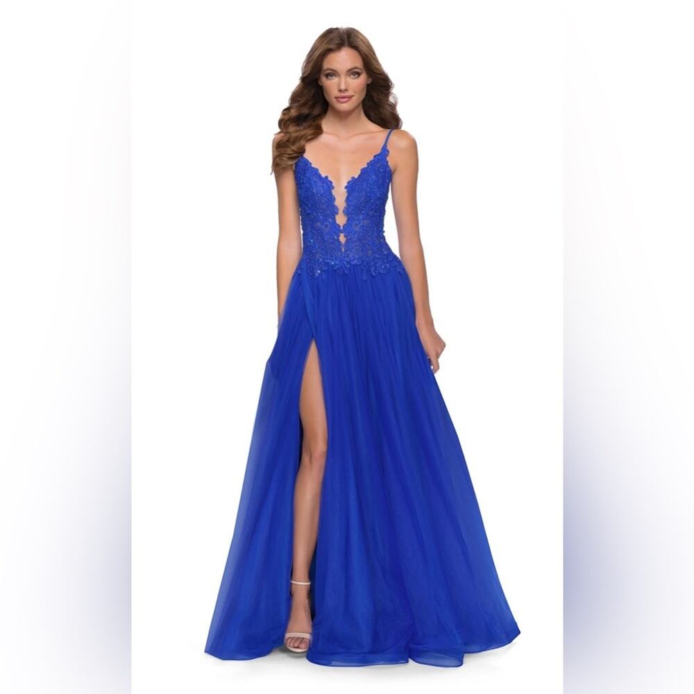 La Femme size 8 royal blue 29686 NWT